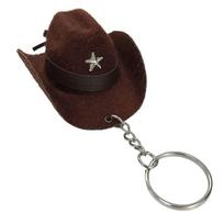 Bag Pendant Western Cowboy Keyrings Decoration Cowboy Hat Keychain Portable   Themed Party Brown black