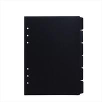 Page Dividers Notebook Paper Divider Loose-leaf Divider Binder Index Separator Index Divider A5 side 6pcs black