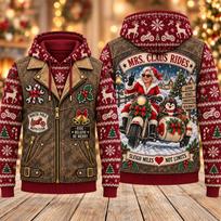 Kalėdos Motociklininko Bikerio Hoodis Kalėdų Senelis Elnias Rideris Spausdinimas Vintage Šventinis Megztinis Žieminiai Gatvės Drabužiai Šventės Dovana 5XL black