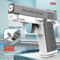 Summer Pool Electric Water Gun Rechargeable Automatic & Manual Spray Gun Capacity Range Up To 32 Ft Range For Adults & Kids gray
