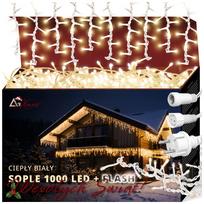 Lauko LED šviesos užuolaida ARSA GO, 1000 LED, 46,5 m, šiltai balta