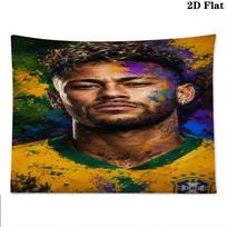 Neymar Jr Wall Tapestry Aesthetic Wall Hanging Printed Fabric Blanket Decorative Tapestries for Bedroom Living Room Home Decor 100cm x 150cm