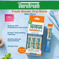 TheraBreath Fresh Breath Oral Rinse Invigorating Icy Mint 10ml 10pcs, Helps Reduce Bad Breath, For Fresh Breath & Oral Care, Portable Travel Size 10pcs orange