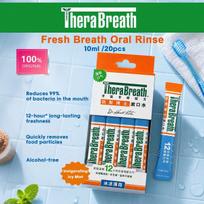 TheraBreath Fresh Breath Oral Rinse Invigorating Icy Mint 10ml 10pcs, Helps Reduce Bad Breath, For Fresh Breath & Oral Care, Portable Travel Size 20pcs