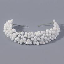 Elegant Pearl Hairband Women Bridal Boho Chic High Crown Volume Styling Accessory Handmade Headband Versatile Pearl Headband HS-J7521S
