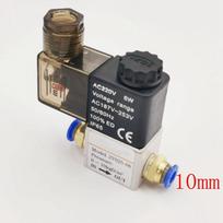 12V 24V 220V Pneumatic Electric Solenoid Valve 2 Position 2 Port Normally Closed Air Magnetic Valve 6mm 8mm Hose Barb Connection DC12V
