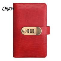 Bill Storage Book Lockable Savings with 100 Slots, Three-Digit Password Lock And Transparent Pages Cash Envelope System Design, Personal Money Holder raudona