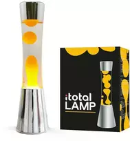 Lava Lempa Itotal 40 cm , juoda bazė, See-through Liquid, Oranžinis Wax