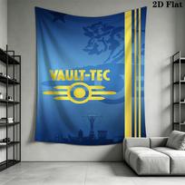 Fallout Vault-Tec Pattern Home Decor Tapestry, Wall Hanging, Decorative RV Wall Cloth.SGT0917556 100cm x 150cm gray