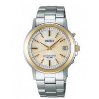 [Seiko] Laikrodis Seiko Selection Vyriškas saulės radijo laikrodis SBTM170 Silver beige