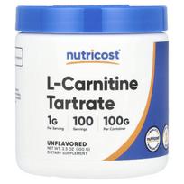 Nutricost, l-karnitino tartratas, be kvapiųjų medžiagų, 3,5 uncijos (100 g)
