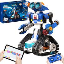„Apitor Robot J“ programavimo robotas STEM mokomasis pastatas nuotolinio valdymo pultas Ankstyvasis mokymas pradinėms mokykloms „Scratch“ radijo bangomis valdomas švietimas black