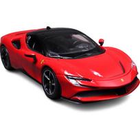 Bburago 1:24 Scale Ferrari SF90 Stradale Diecast Car Model, Red red