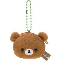 San-X Rilakkuma Mini Pliušinis Monetų Dėklas Chairoikoguma CK69204 H8.5 x W6 x D3cm brown