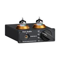 Fosi Audio BOX X2 Priešstiprintuvas MM Patefonas 5654W Vakuuminis Vamzdis Fono Priešstiprintuvas su Stiprinimo Reguliatoriumi Mini Stereo Garso Priešstiprintuvas Patefonui su DC 12V