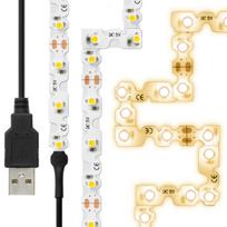 Hareruya LED juosta USB 180 lenkimų, kad tilptų į kampus, ir tvirtinama su Galima kirpti iki reguliuojamo ilgio su JTT Online (90 laipsnių lankstomas), (Šiltas