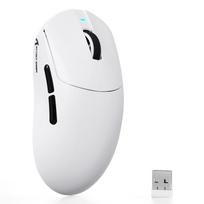 MAMBASNAKE x ATTACK SHARK X8SE Lightweight BK52820 PAW3311 Huano 1K Polling Low 25000 3 Gaming Mouse for Work and Technical Standards White Mouse, balta