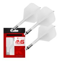 Target Darts K-SHIFT FLIGHT K Shift Flight & Shaft System Shift Spin Base professional dart accessory NO6 shape white 26mm balta
