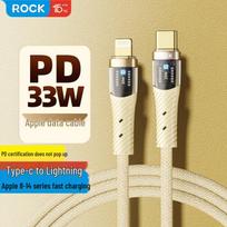 ROCK Z21 PD33W Transparent Fast Charging USB-C to Lightning Cable white