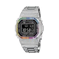 CASIO Custom Collection GMW B5000 1A Saulės energija varomas Metalinis dirželis Unisex Juodas ciferblatas GMW-B5000-1A(Watch4--) black
