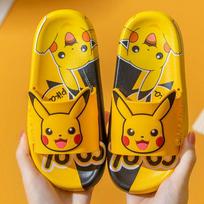 Pokemon Pikachu neslystančios šlepetės vaikams – puikiai tinka vasarai! Yellow,30/31=Foot Length19cm yellow