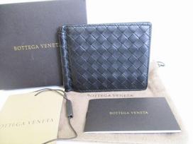 Authentic BOTTEGA VENETA Intrecciato Black Leather Bifold Bill Wallet #8521  Seller refurbished