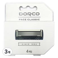 Dorco Face Classic Razor Blades, 4 pieces, 3 sets ,Korean razor blade gray