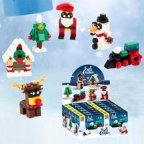 Tylios nakties kalėdinės mini figūrėlės LEGO LEGO blokas Kalėdų senelio Rudolfo medžio traukinio fabrikas Sniego senelis, 6 rinkiniai iš 6 rūšių (12) blue