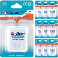 Iclean wax type dental floss 50.3m, 1 pack, 10 pieces white
