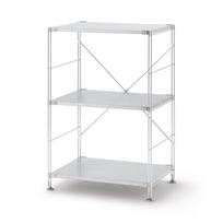 MUJI nerūdijančio plieno modulinis plieninis lentynų blokas 58cm x 41cm x 83cm Sieninė knygų lentyna/Nerūdijančio plieno komplektas, Mažas, (W) (D) (H), 83267063, Lentyna,