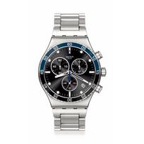Swatch New Irony Chrono Dark YVS507G Laikrodis, Mėlynas, Pilkas, tamsiai mėlyna spalva
