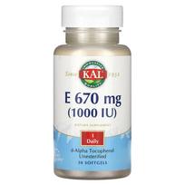 KAL, E, 670mg (1,000IU), 30 softgels