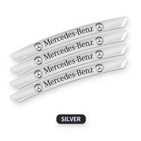 4 vnt. Metaliniai automobilio ratlankių lipdukai Dekoratyviniai priedai Mercedes Benz W203 W204 W205 W206 W212 W213 W222 W223 E300 C200 white