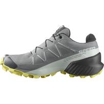 [Salomon] Bėgimo takais batai SPEEDCROSS GORE-TEX MOTERIMS, Sharkskin/Clearly Aqua/Sunny Lime, Dydis 23.5 cm gray