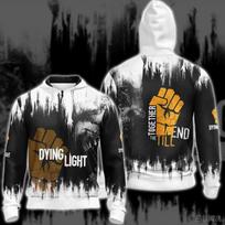 Anime Dying Light 3D spausdinimo užtraukiamas moteriškas/vyriškas gobtuvas su džemperiu Streetwear Hip Hop Cosplay Užtraukiama su gobtuvu striukė Laisvalaikio sportinis kostiumas M black