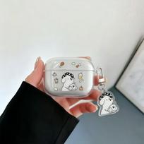 Fulebear Scribble Puppy Cartoon Earphone Case for Vivo TWS 4 gray