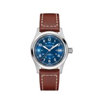 [Hamilton] Khaki Field Auto 38mm Blue Dial Leather Strap Watch H70455540