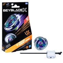 Beyblade X Shadow Shinobi UX Starter Pack Defense with Top and Authentic Takara Tomy Battle Tops for Boys and 1-80MN Set, Type, Launcher; Game/Toy black
