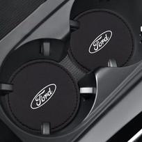 2 vnt. Neslystantis automobilio puodelio padėkliukas Odiniai padėkliukai kilimėlis Ford ST Racing RS S Mustang Kuga Fiesta Fusion Mondeo Edge Ranger S-Max XB3