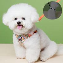 Owner bag dog clothes chest strap harness set, bronze gray