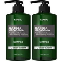 Kundal Deep Cleansing Oily Shampoo Cherry Blossom Fragrance, 1.058L, 2 units gray