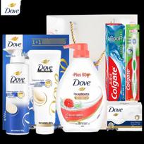 Dove Hair, Body & Oral Care Gift Set blue