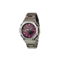 CASIO Custom Collection GA2100 Quartz Movement Stainless Steel Strap Watch Men's Watches GA-2100SKE-7A(Watch3--) Silver Strap gray