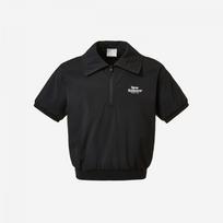 New Balance Women S Frozen Woven Stretch Collar Half Zip Up Nbnfe3w612   19  Black L black