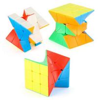 UPIN KOREA Stickerless Magic Twisted Cube, Korean popular puzzles blue
