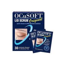 30 OCuSOFT vokų valymo servetėlių Originalios iš anksto sudrėkintos pagalvėlės blue
