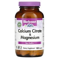 Bluebonnet Nutrition, kalcio ir magnio citratas, 180 tablečių