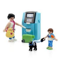 Playmobil Tourist and ATM Figure 70439, 1 piece, popular toys in Korea blue