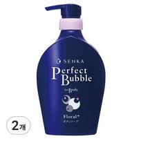 Senka Perfect Bubble for Body Wash Floral, 500ml, 2 units blue