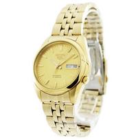 Atnaujintas Seiko 5 Automatinis 21 brangakmenis SNK366 SNK366K1 SNK366K Vyriškas laikrodis auksas